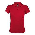 Polo para mulher, poliester e algodão resistente 200 g/m2 SOL'S Prime cor vermelho quinta vista