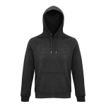 Sweatshirt eco com capuz 280 g/m2 cor grafite sexta vista