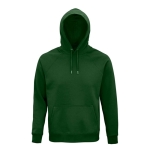 Sweatshirt eco com capuz 280 g/m2 cor verde-escuro vista conjunto