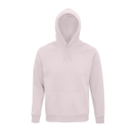 Sweatshirt eco com capuz 280 g/m2 cor rosa pastel