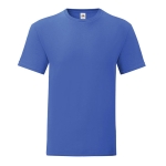 T-shirt económica em algodão ringspun 150 g/m2 Fruit of the Loom cor azul