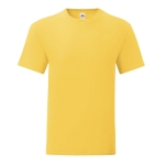 T-shirt económica em algodão ringspun 150 g/m2 Fruit of the Loom cor amarelo quinta vista