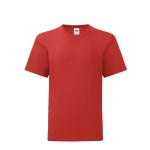 T-shirt para menino algodão ringspun de 150 g/m2 Fruit of the Loom cor vermelho