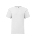 T-shirt para menino algodão ringspun de 150 g/m2 Fruit of the Loom cor branco