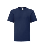 T-shirt para menino algodão ringspun de 150 g/m2 Fruit of the Loom cor azul-marinho