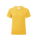 T-shirt para menina em algodão ringspun 150 g/m2 Fruit of the Loom cor amarelo quinta vista