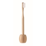 Escova de dentes com suporte de bambu para merchandising Stand cor madeira