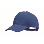 Boné de basebol de algodão orgânico com ajuste de fivela Eco Cap cor azul