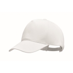 Boné de basebol de algodão orgânico com ajuste de fivela Eco Cap cor branco