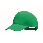 Boné de basebol de algodão orgânico com ajuste de fivela Eco Cap cor verde