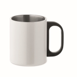 Caneca de aço inoxidável de parede dupla de 300ml Robust cor branco