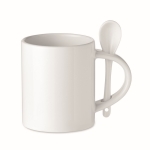 Caneca com impressão a cor bem garrida com colher 300ml Sublim Spoon cor branco