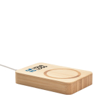 Carregador magnético de bambu com powerbank de 4.000 mAh Power vista principal