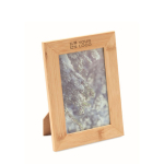 Moldura de madeira com vidro e suporte fotografia 10x15cm Wood cor natural vista principal