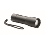 Pequena lanterna LED com correia para oferecer em eventos Compact cor preto