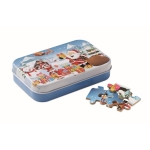 Puzzle de Natal de 60 peças para crianças em caixa metálica Box cor multicolor