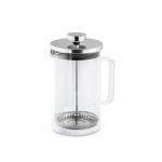 Cafeteira francesa de vidro de borossilicato e 600ml French Press cor prateado