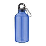 Garrafas personalizadas recicladas com mosquetão 400ml Cruiser rPET cor azul ultramarino primeira vista