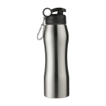 Garrafa de aço personalizada com mosquetão e bocal 700ml Inox Slender cor prateado segunda vista