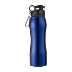 Garrafa de aço personalizada com mosquetão e bocal 700ml Inox Slender cor azul real segunda vista