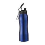 Garrafa de aço personalizada com mosquetão e bocal 700ml Inox Slender cor azul real terceira vista