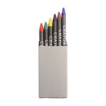 Caixa de cartão com 6 lápis de cera coloridos cor multicolor terceira vista