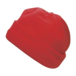 Gorro de tecido polar personalizado cor vermelho primeira vista