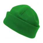 Gorro de tecido polar personalizado cor verde primeira vista