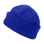 Gorro de tecido polar personalizado cor azul real primeira vista