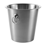 Balde de gelo de aço com alças em forma de cubo 4,5L Inox Handle cor prateado primeira vista