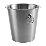 Balde de gelo de aço com alças em forma de cubo 4,5L Inox Handle cor prateado segunda vista