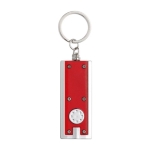 Porta-chaves de plástico com lanterna LED cor vermelho segunda vista