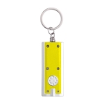 Porta-chaves de plástico com lanterna LED cor amarelo segunda vista