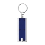 Porta-chaves de plástico com lanterna LED cor azul-marinho primeira vista