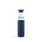 Garrafas promocionais térmicas eco com copo 350ml Dopper Insulated cor azul-escuro vista principal