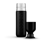 Garrafa térmica pequena eco elegante 350ml Dopper Blazing Black Insulated cor preto terceira vista