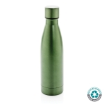 Elegante garrafa metálica de aço reciclado 500ml Lane Recycled cor verde-escuro