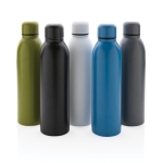 Garrafas térmicas para brindes de aço reciclado 500ml Nomad Recycled cor azul vista geral