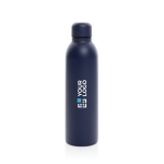 Garrafas térmicas para brindes de aço reciclado 500ml Nomad Recycled cor azul-marinho vista principal