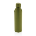 Garrafas térmicas para brindes de aço reciclado 500ml Nomad Recycled cor verde militar quinta vista