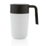 Caneca fabricada em plástico reciclado e metal 480ml Vogue Recycled. cor branco segunda vista