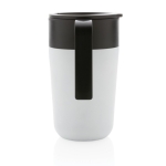 Caneca fabricada em plástico reciclado e metal 480ml Vogue Recycled. cor branco terceira vista