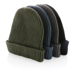 Gorro de inverno materiais sustentáveis capa dupla Impact Polylana cor cinzento-escuro vista principal