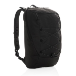 Mochila publicitária para caminhada com multibolsos Hiking Impact cor preto sexta vista