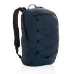 Mochila publicitária para caminhada com multibolsos Hiking Impact cor azul-marinho sexta vista