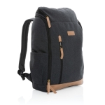 Mochila para portátil de 15'' de material reciclado Getaway cor preto sétima vista