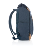 Mochila para portátil de 15'' de material reciclado Getaway cor azul terceira vista