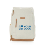 Mochila para portátil de 15'' de material reciclado Getaway cor branco-sujo vista principal