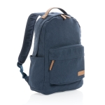 Mochila de lona reciclada para portáteis de 14'' School Getaway cor azul