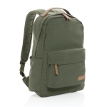 Mochila de lona reciclada para portáteis de 14'' School Getaway cor verde sexta vista